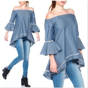 BLUE BELL SLEEVED TOP